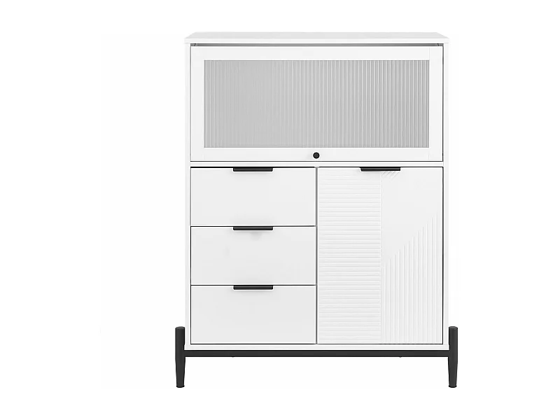 SoBuy FSB94-W Dressoir keukenkast gangkast buffet keukencommode opbergkast