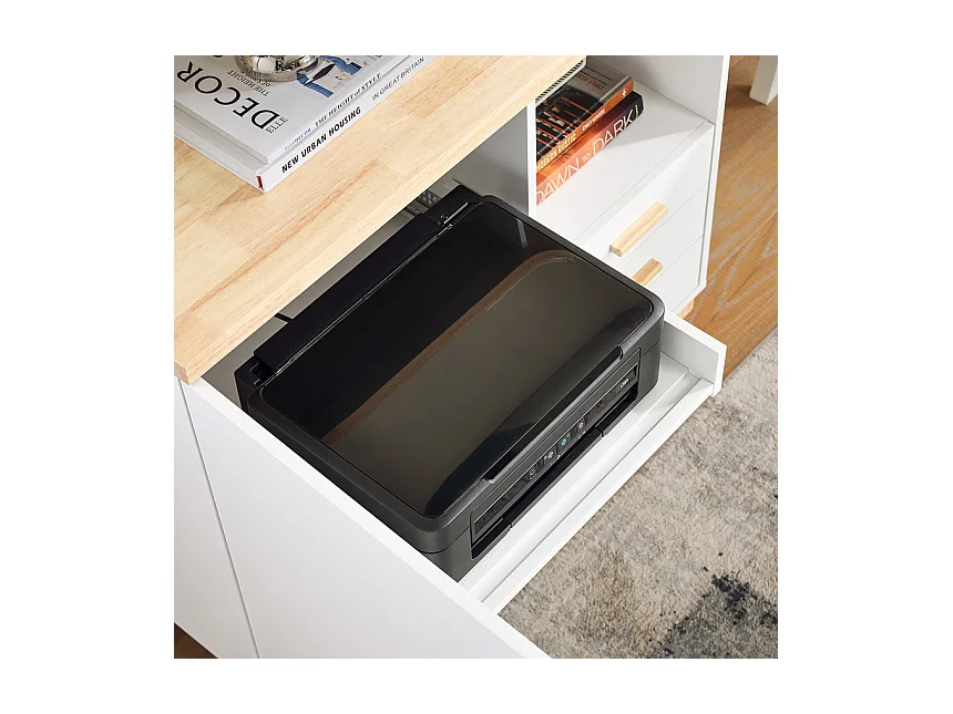 Stół biurowy z 3 szufladami ASK07-WN