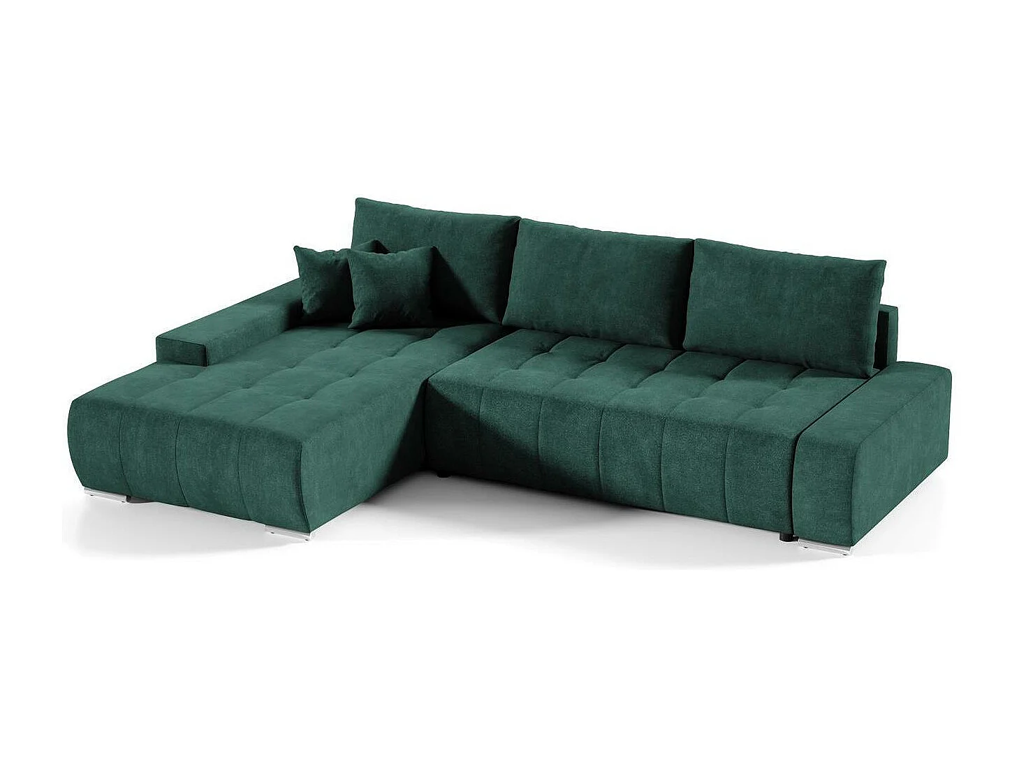 CANAPE-lit Draco L avec fonction sommeil à gauche vert