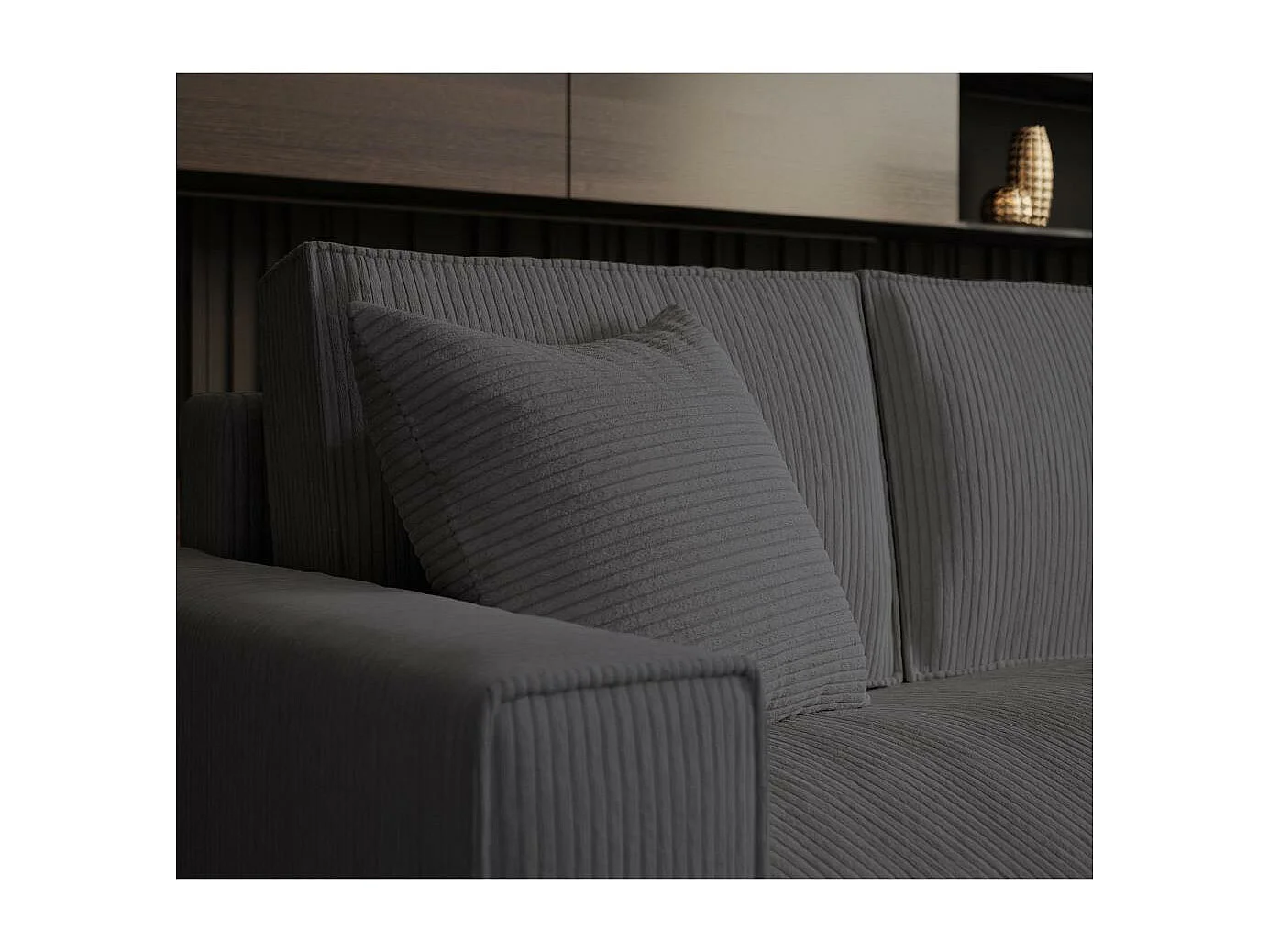 SCHLAFSOFA Parys l mit Schlafflnktion dunkelgrau