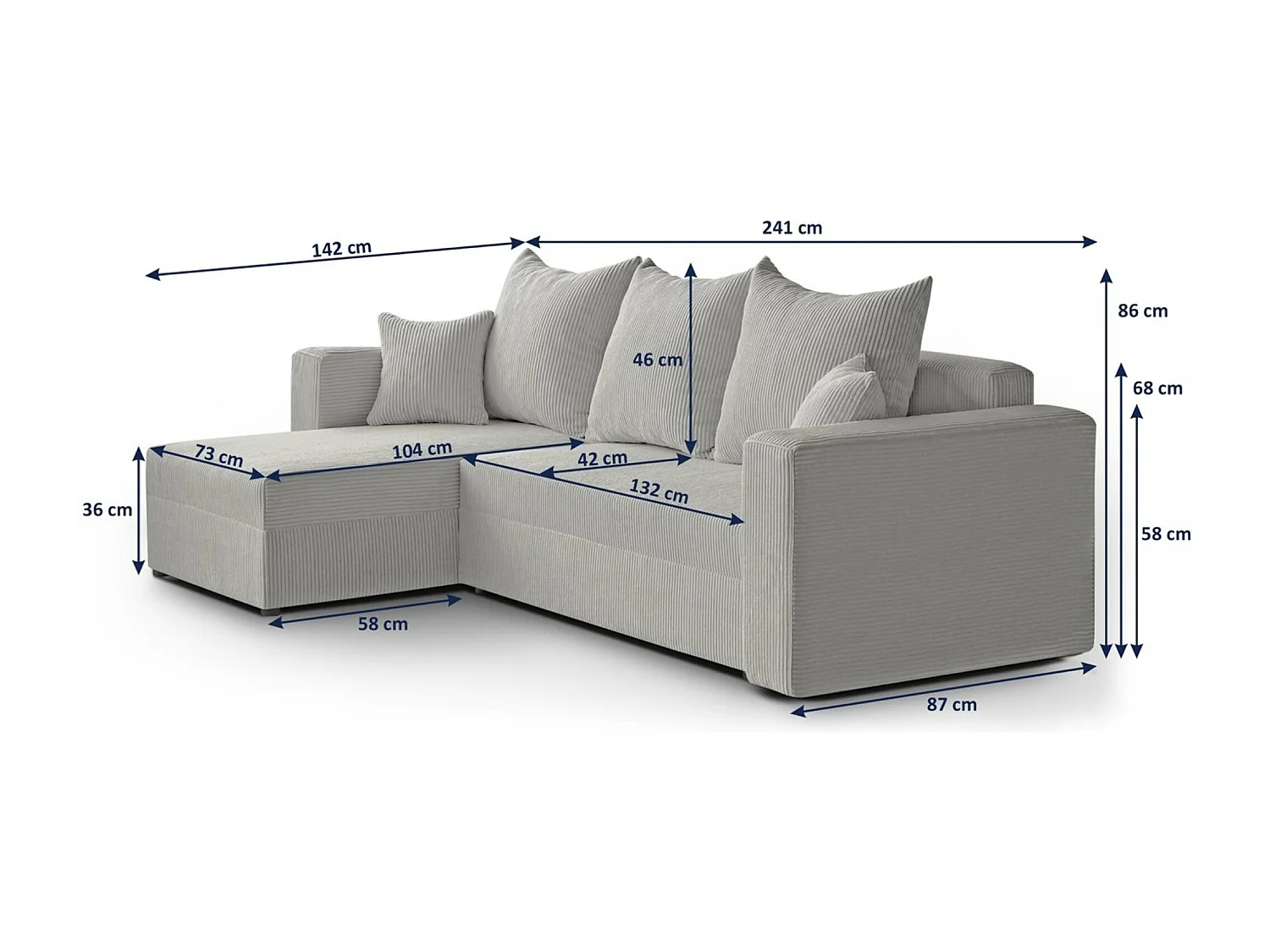 ECKSCHLAFSOFA Hamlet L Rosa