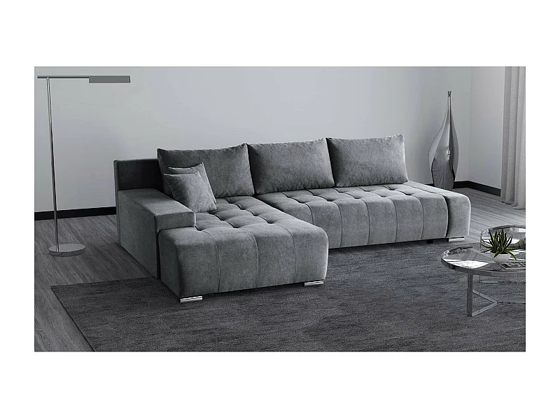 SCHLAFSOFA Draco L mit Schlaffunktion links grau