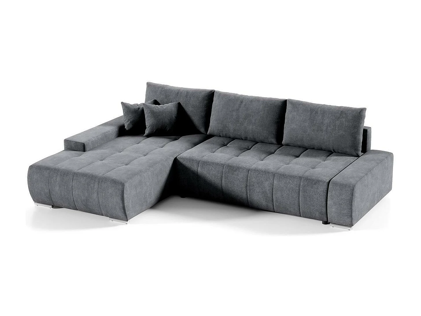 SCHLAFSOFA Draco L mit Schlaffunktion links grau