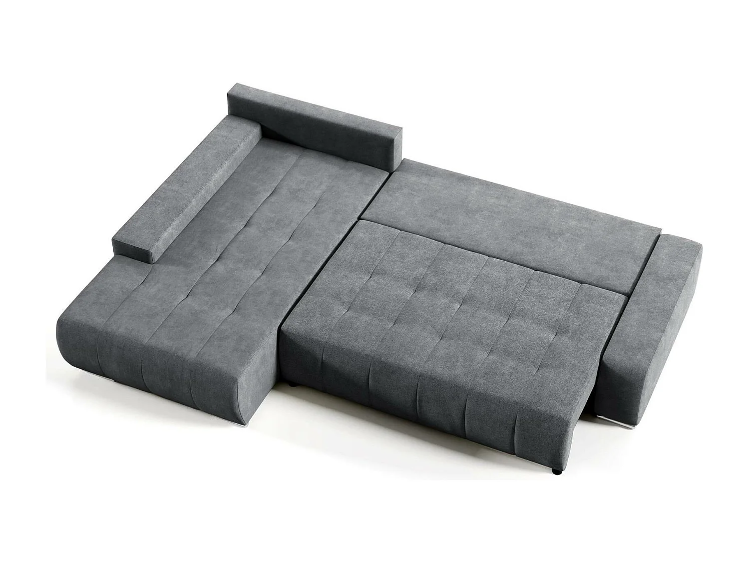 SCHLAFSOFA Draco L mit Schlaffunktion links grau