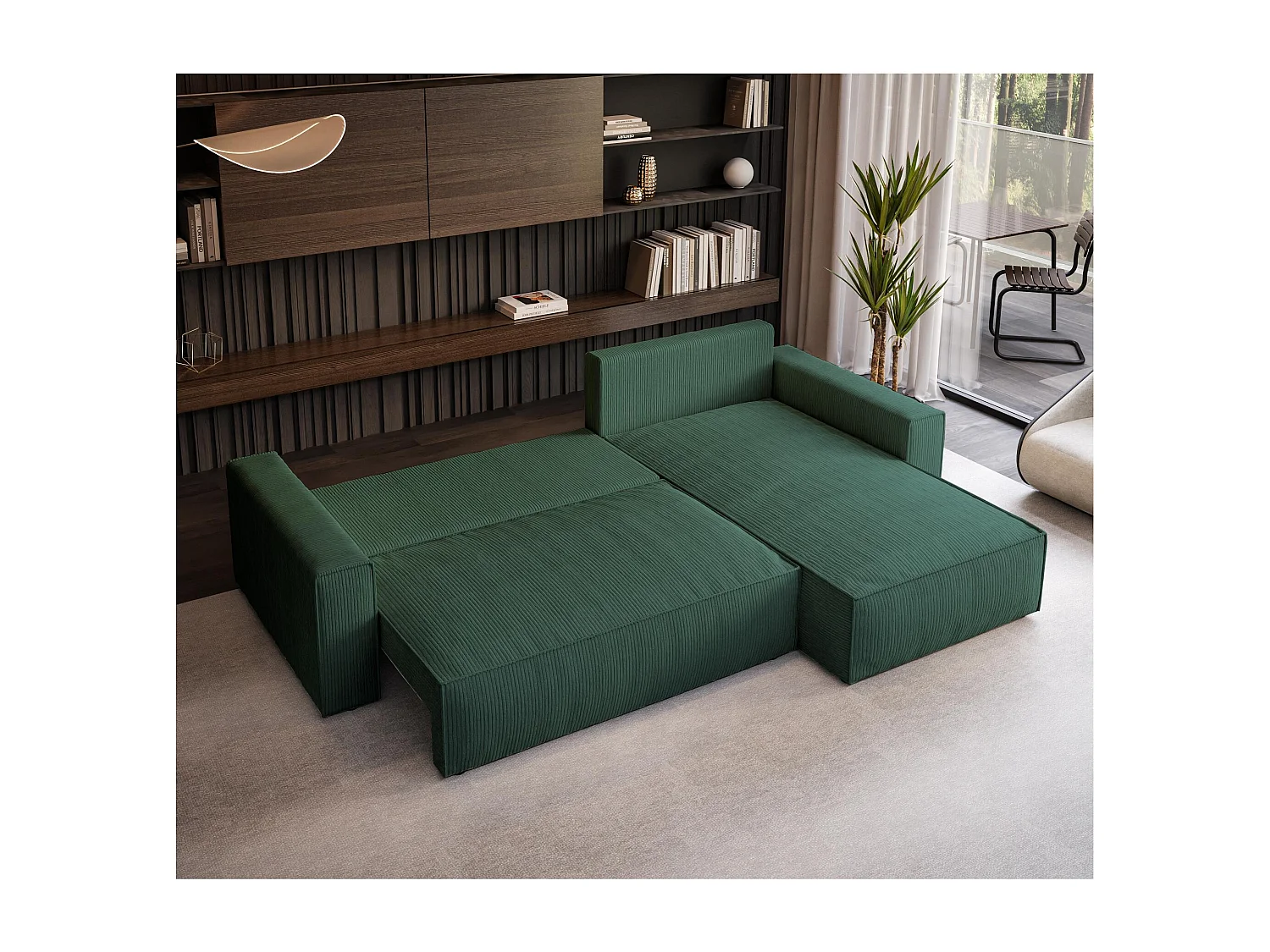 SCHLAFSOFA Parys l mit Schlaffunktion grün