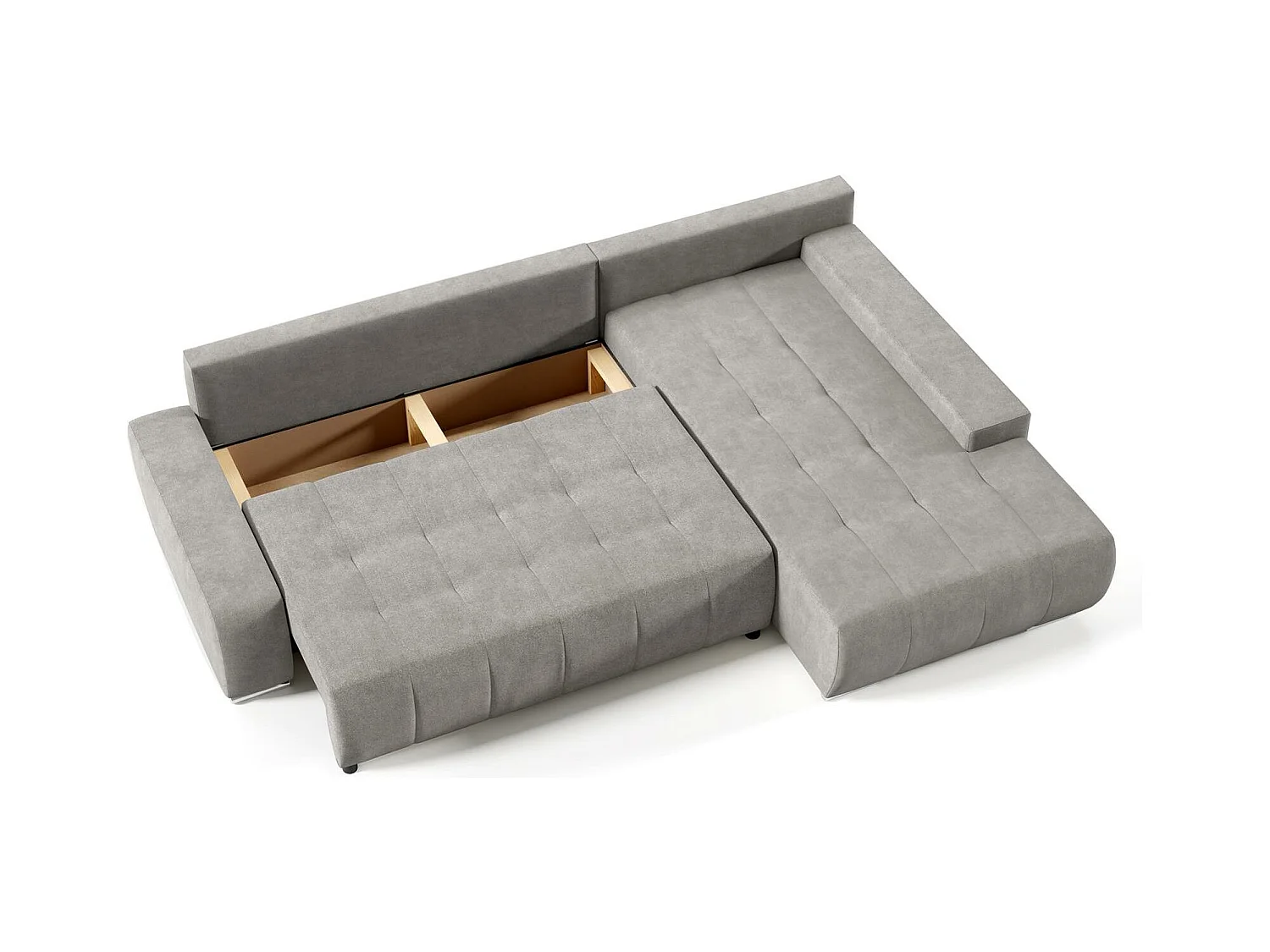 Slaapbank Draco L met slaapfunctie rechts beige