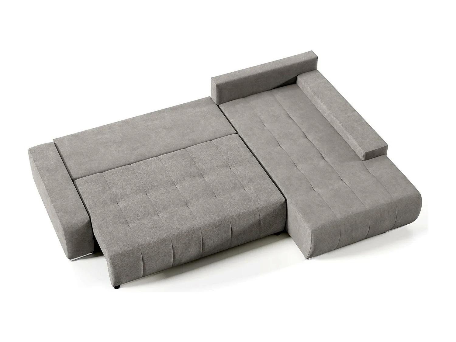 CANAPE-lit Draco L avec fonction sommeil à droite beige