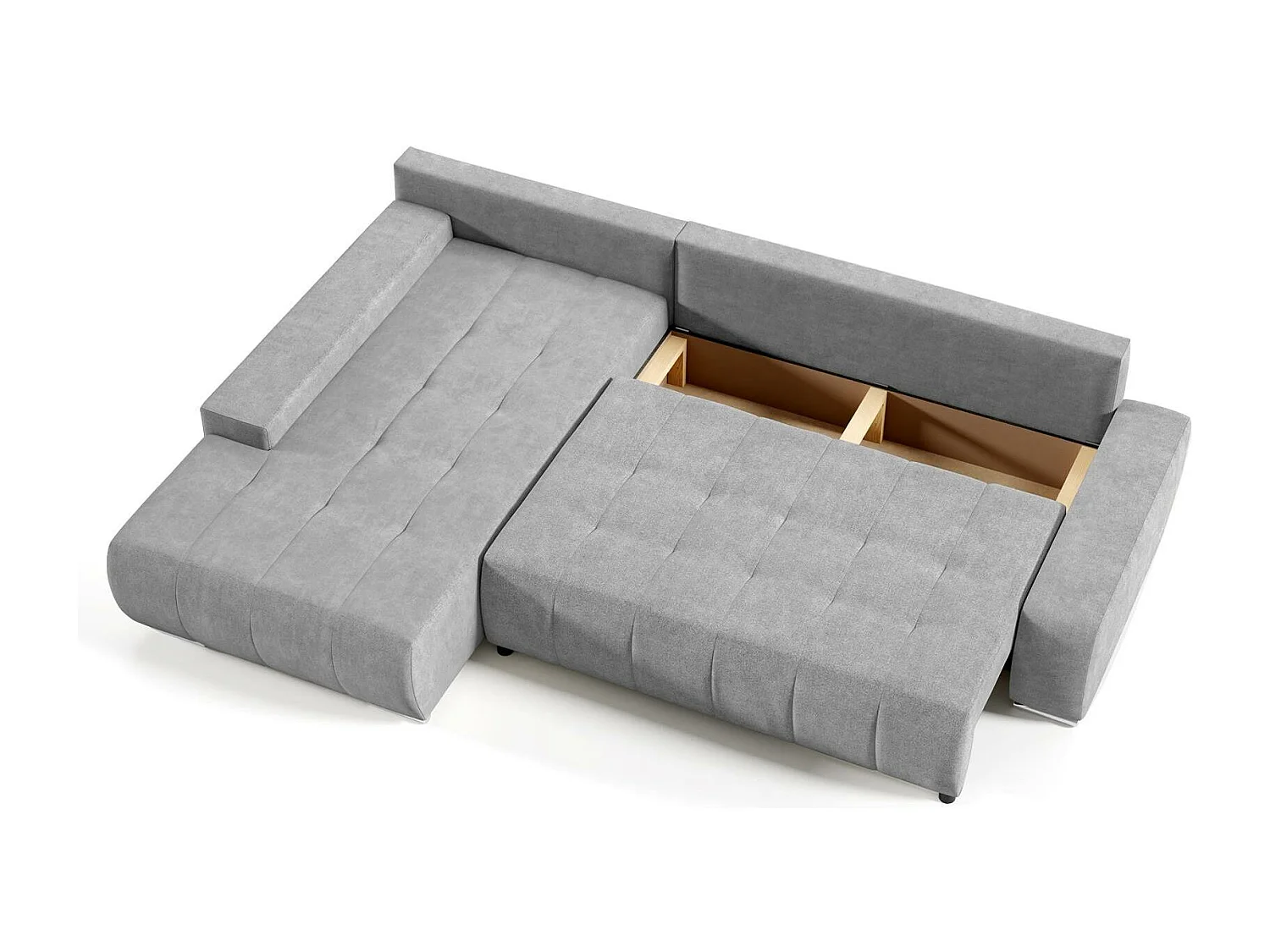 SCHLAFSOFA Draco L mit Schlaffunktion links hellgrau
