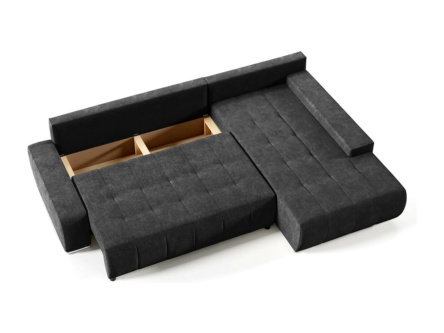 SCHLAFSOFA Draco L mit Schlaffunktion rechts anthrazit