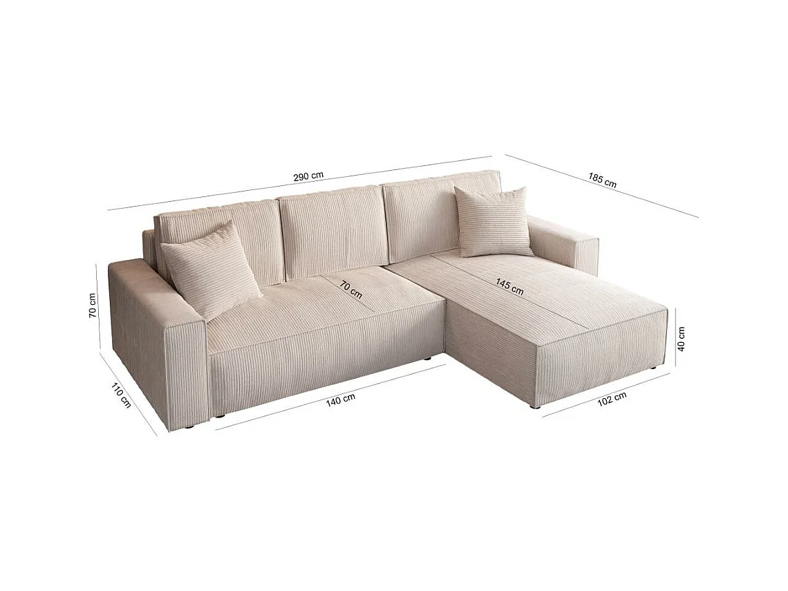 ECKSOFA Parys L Gelb