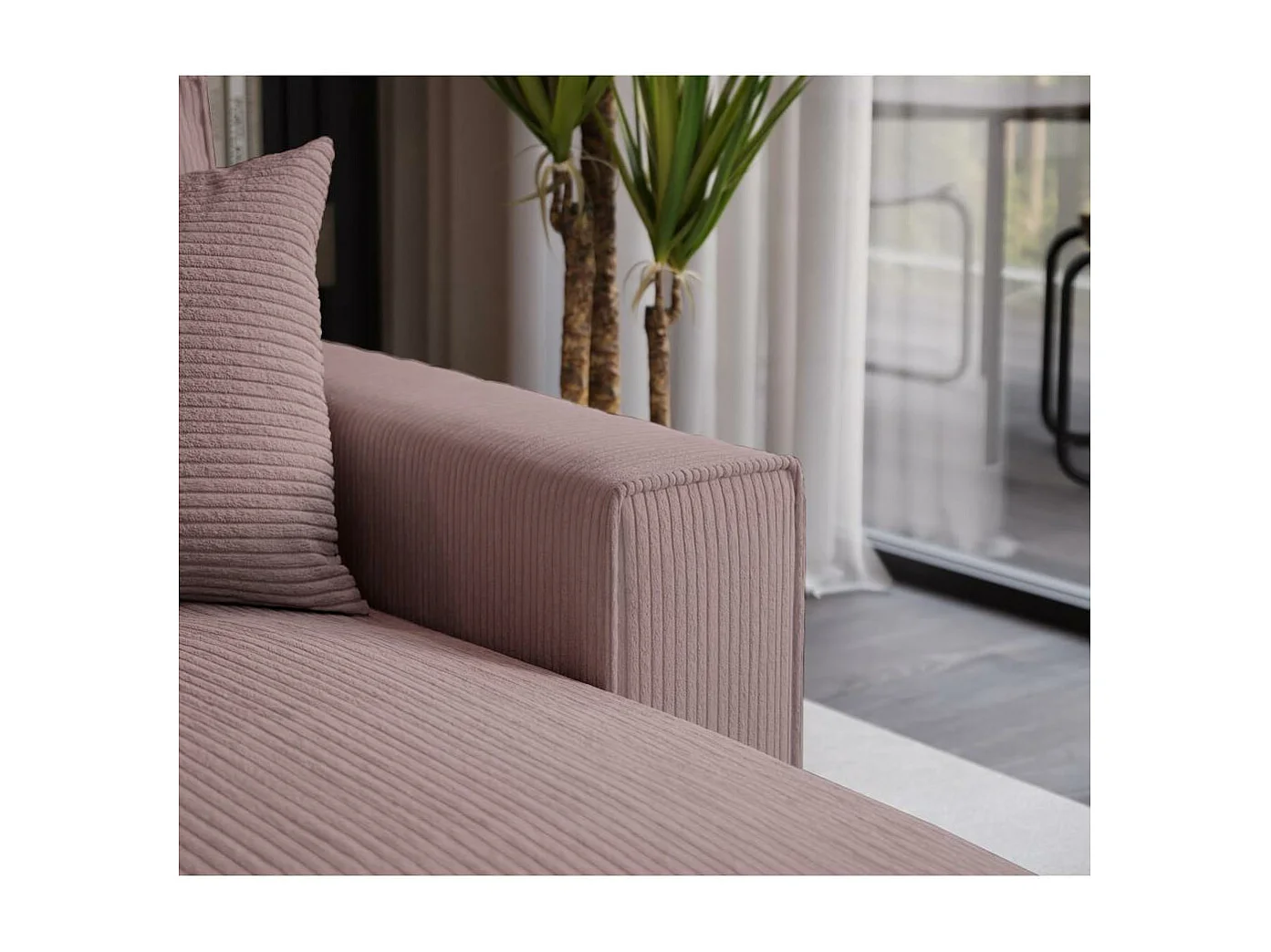 SLAAPBANK Parys met slaapfunctie roze