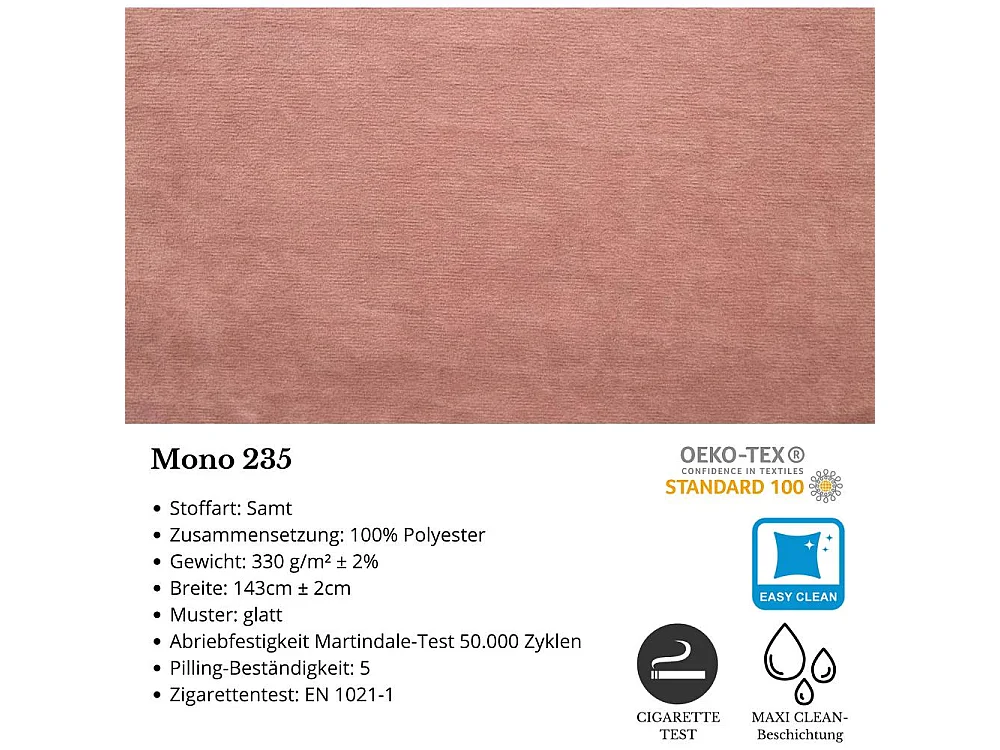 POLSTERBED Eric 94/207/105 roze