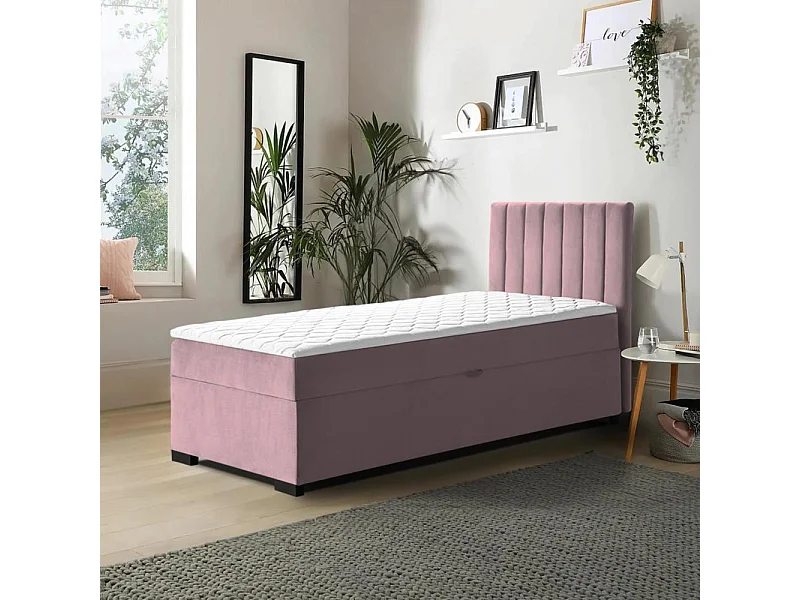 POLSTERBED Eric 94/207/105 roze