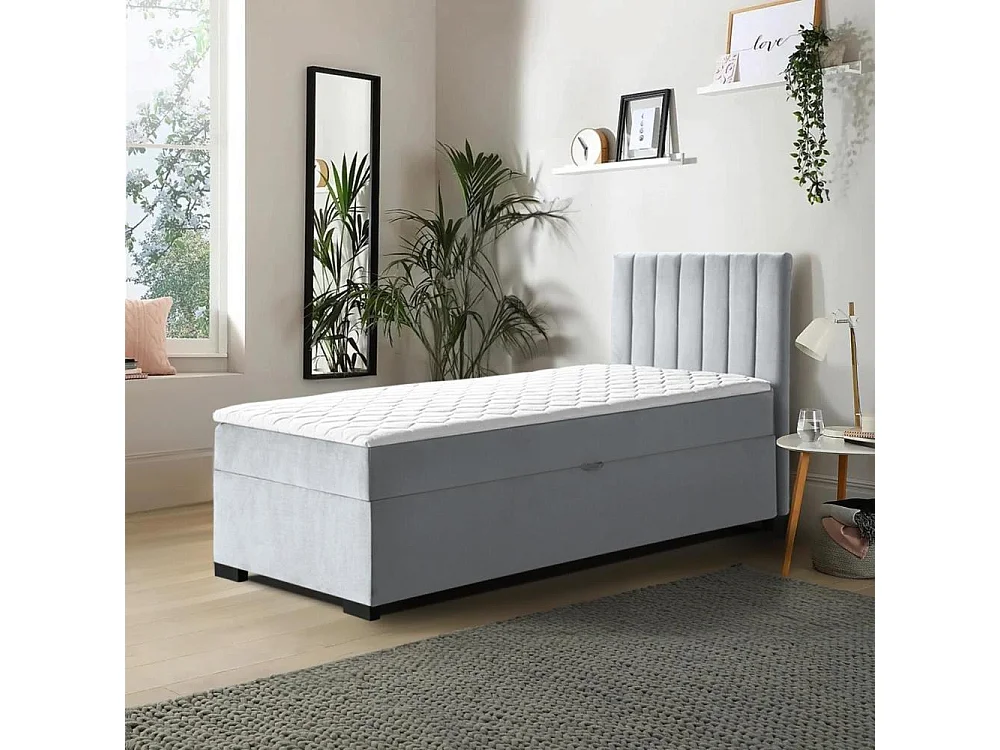 BED Eric 94/207/105 lichtgrijs