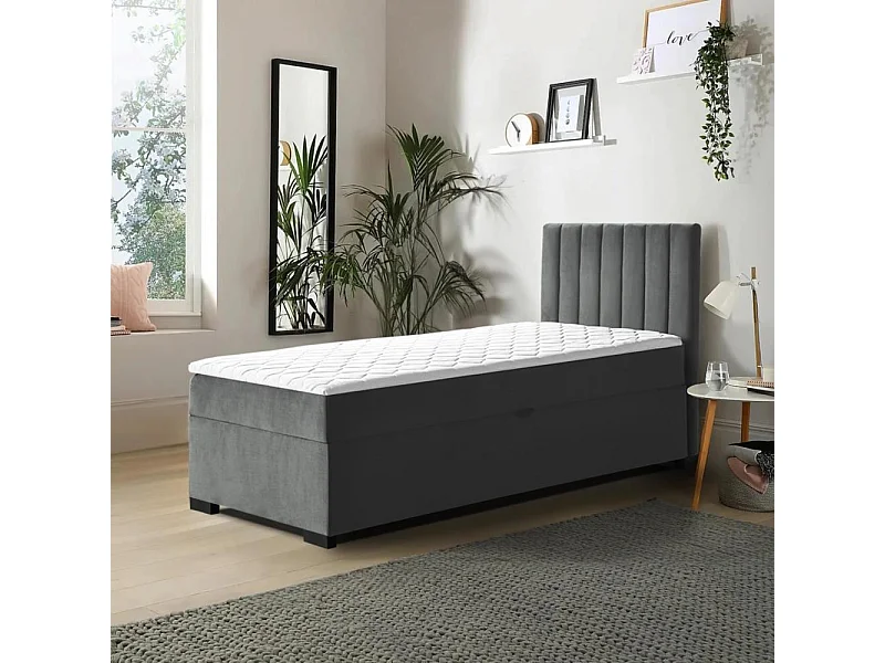 LIT COUCHÉ Eric 94/207/105 gris foncé