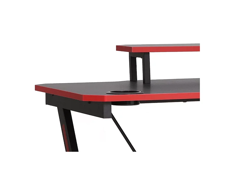 Biurko gamingowe B-202 czarne/czerwone
