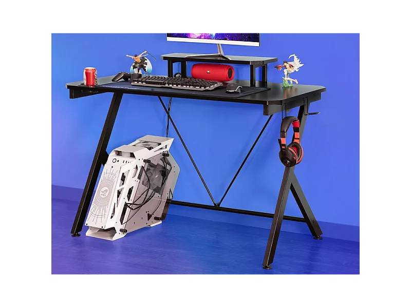 Biurko gamingowe B-202 czarne/czerwone