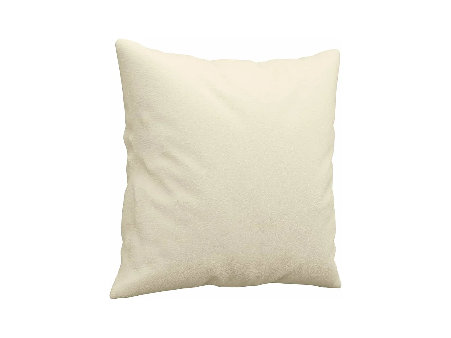 Canapé 2 places avec oreillers crème 140 cm similicuir