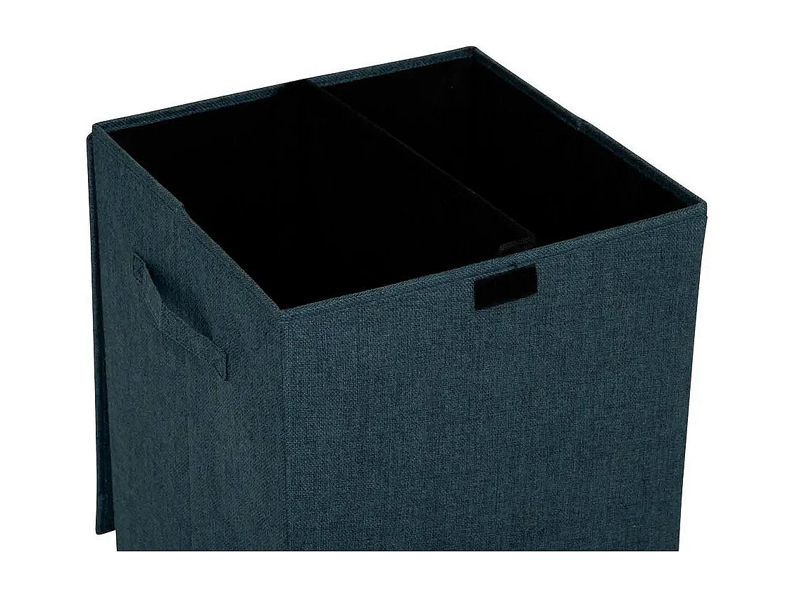 Panier à Linge Avec Séparateur "Colors" 74L Bleu Pétrole