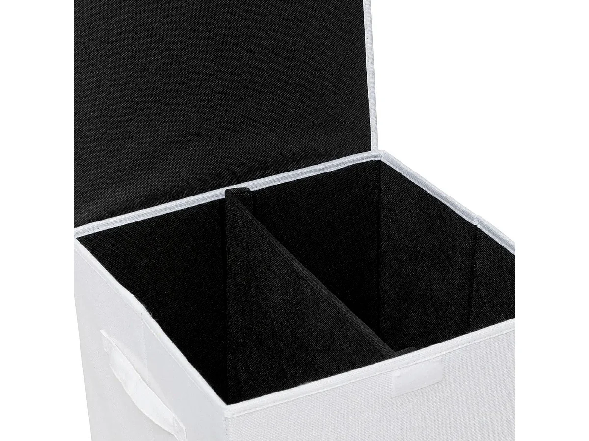 Panier à Linge Avec Séparateur "Colors" 74L Blanc