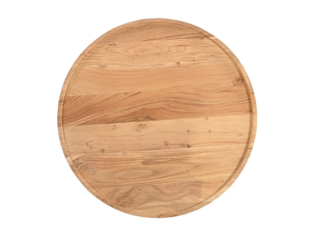 Runder Couchtisch aus Massivholz D80 MATERA