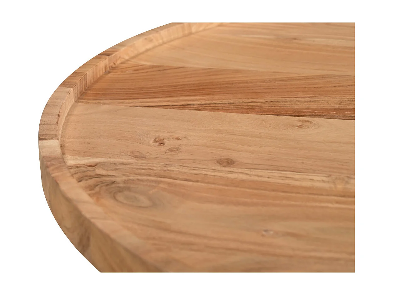 Runder Couchtisch aus Massivholz D80 MATERA