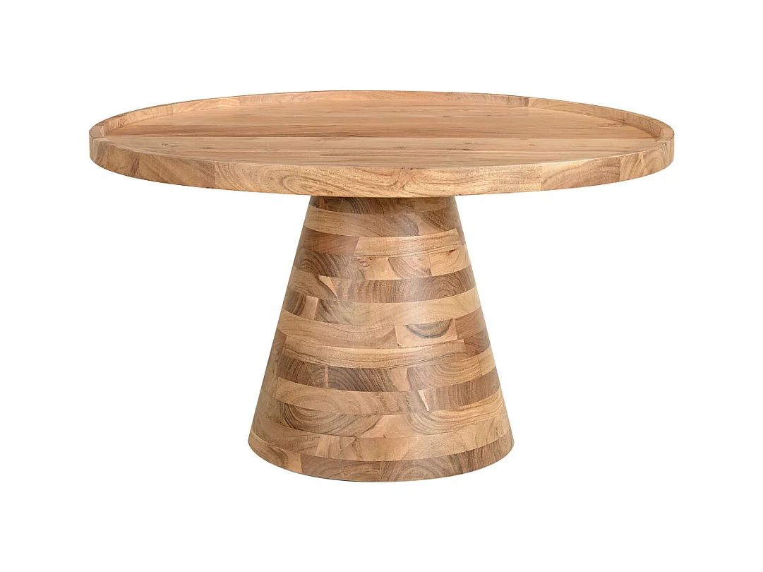 Table basse ronde en bois massif D80 cm MATERA