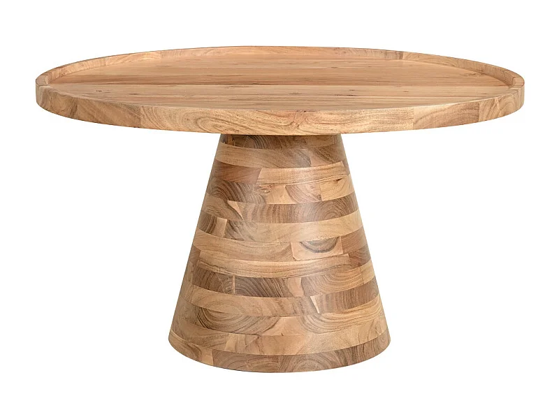 Table basse ronde en bois massif D80 cm MATERA