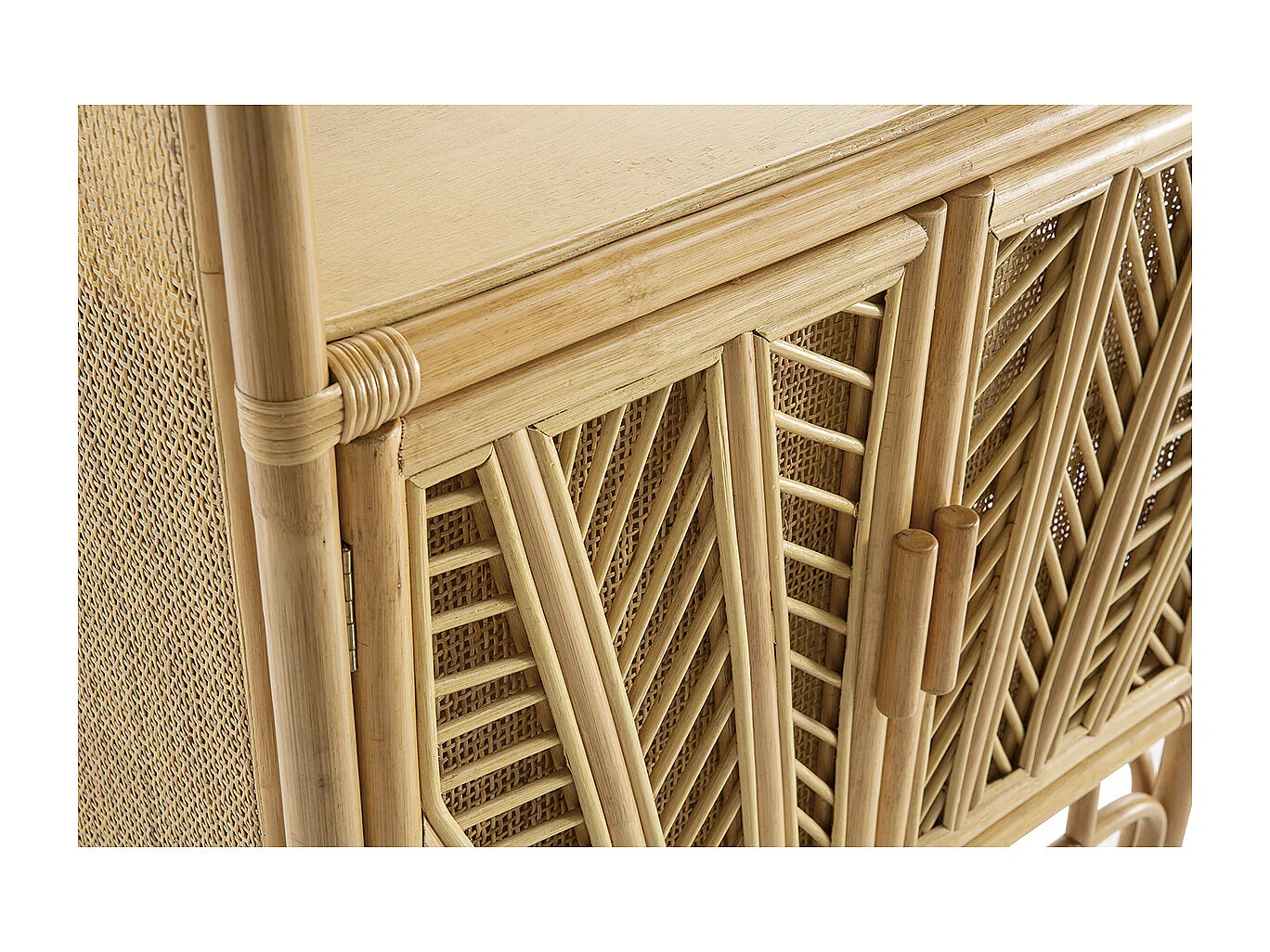 Bibliothèque vintage en rotin naturel L80 cm GALON