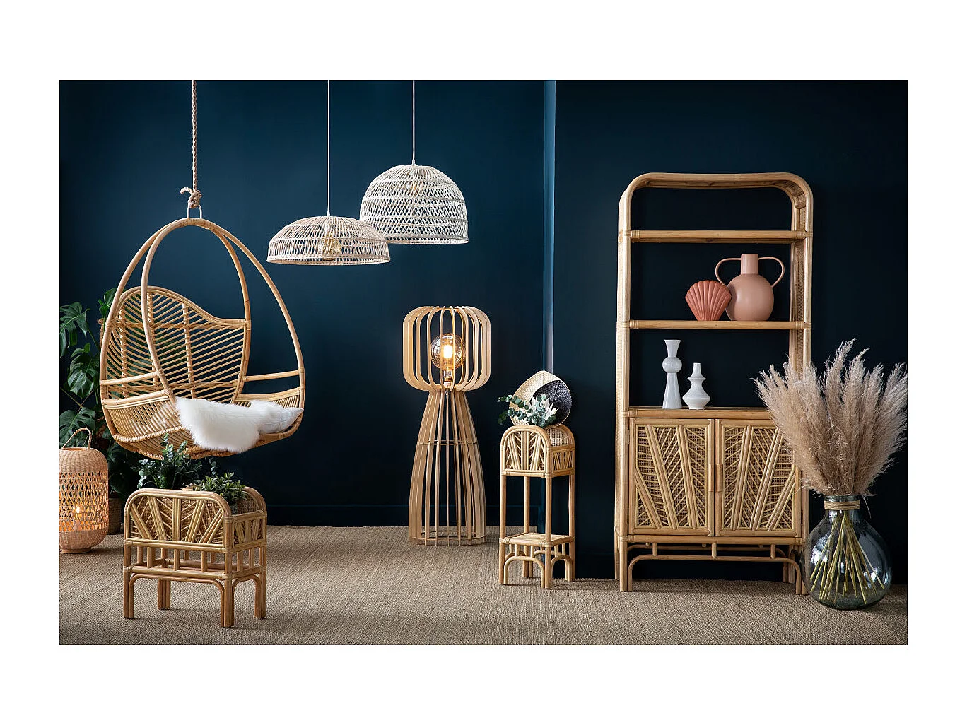 Biblioteca en ratán A180 cm GALON