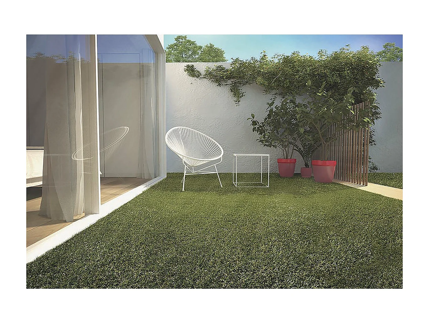 Gazon synthétique - " Green Essen 20 " -  1 x 4  x 0.02 m - Vert