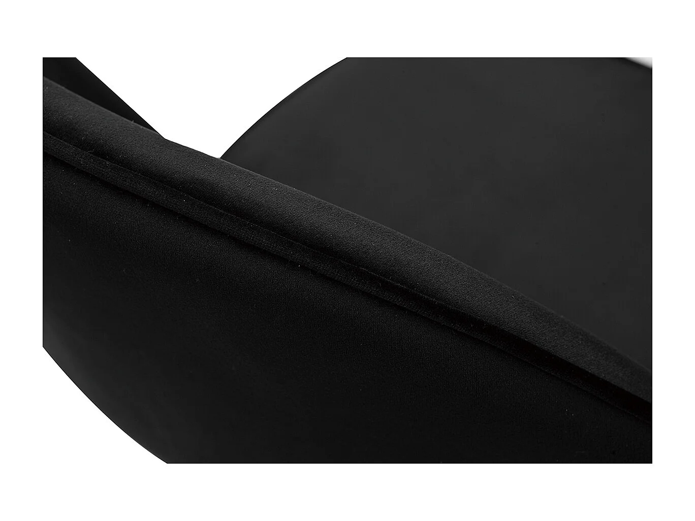 Tabouret de bar design en velours noir et métal H69 cm BELLEROSE