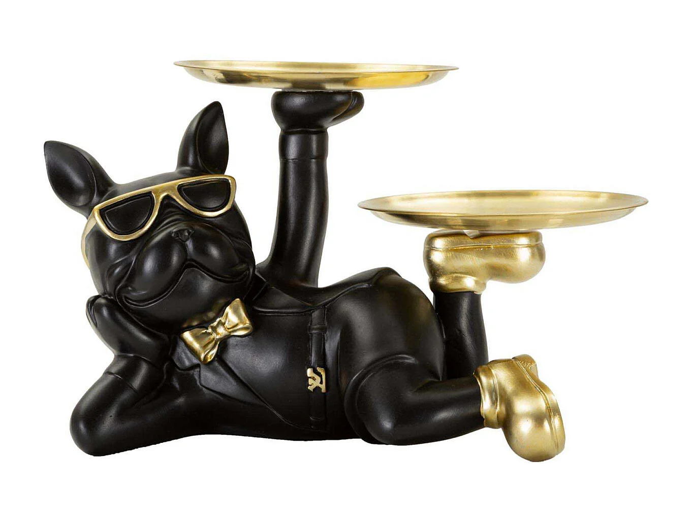 Vide-Poche Statuette Chien "Dog Rover" 23cm Noir