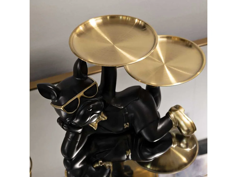 Vide-Poche Statuette Chien "Dog Rover" 23cm Noir