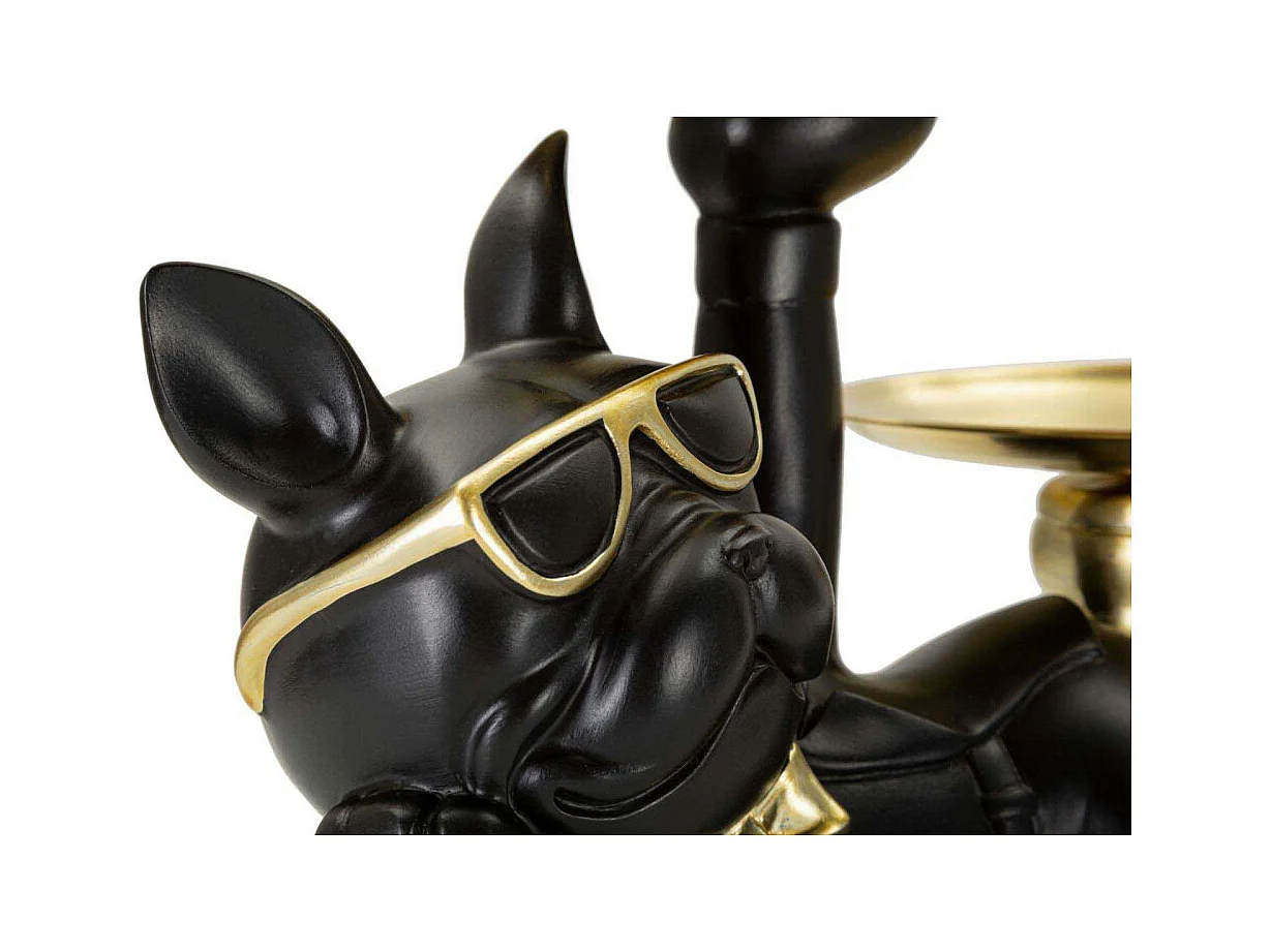 Vide-Poche Statuette Chien "Dog Rover" 23cm Noir