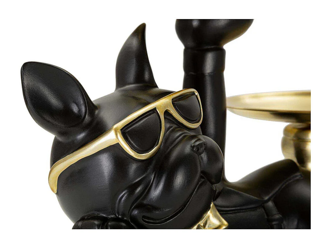 Vide-Poche Statuette Chien "Dog Rover" 23cm Noir