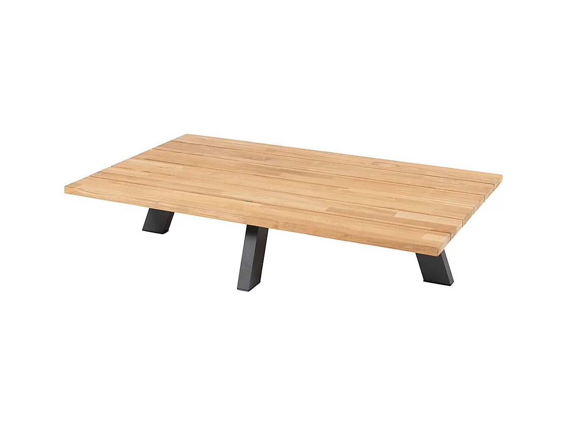 Table de salon de jardin 4 Seasons Cosmic teck 120 x 78 x 25 cm