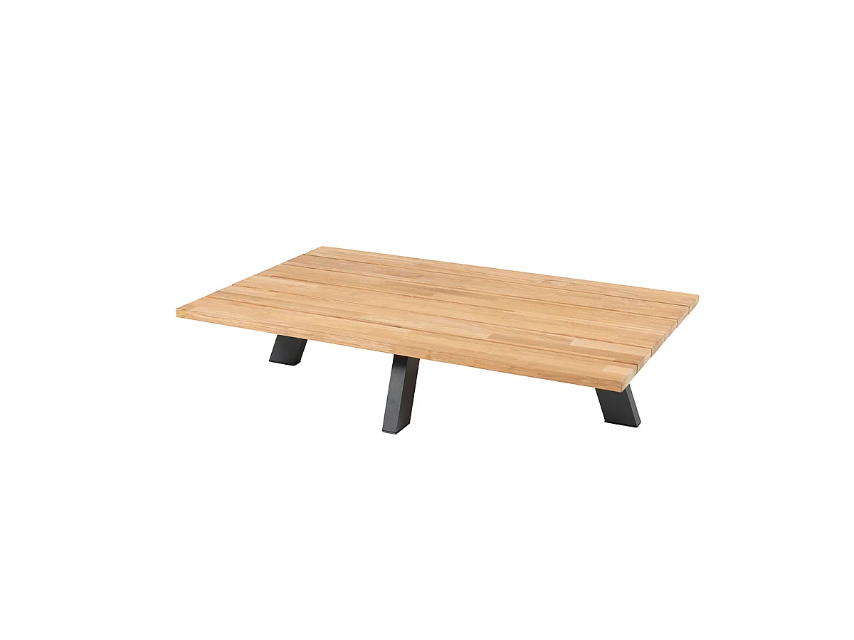 Table de salon de jardin 4 Seasons Cosmic teck 120 x 78 x 25 cm