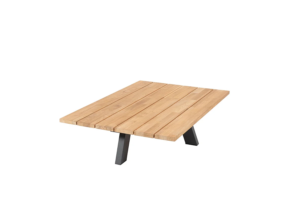 Table de salon de jardin 4 Seasons Cosmic teck 120 x 78 x 25 cm