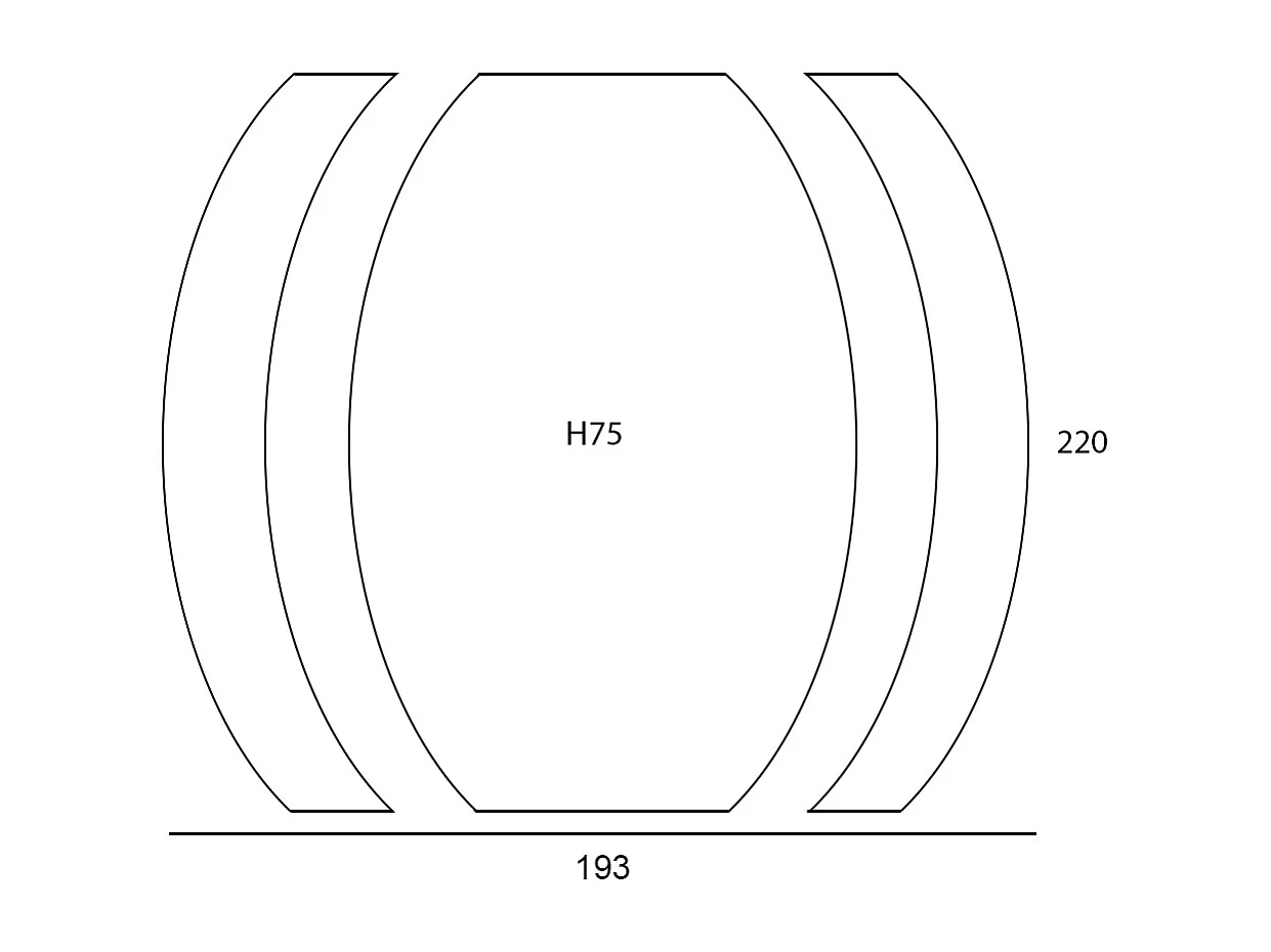 Garden Impressions Sarria picknick set ovaal 220 x 193 - donker grijs