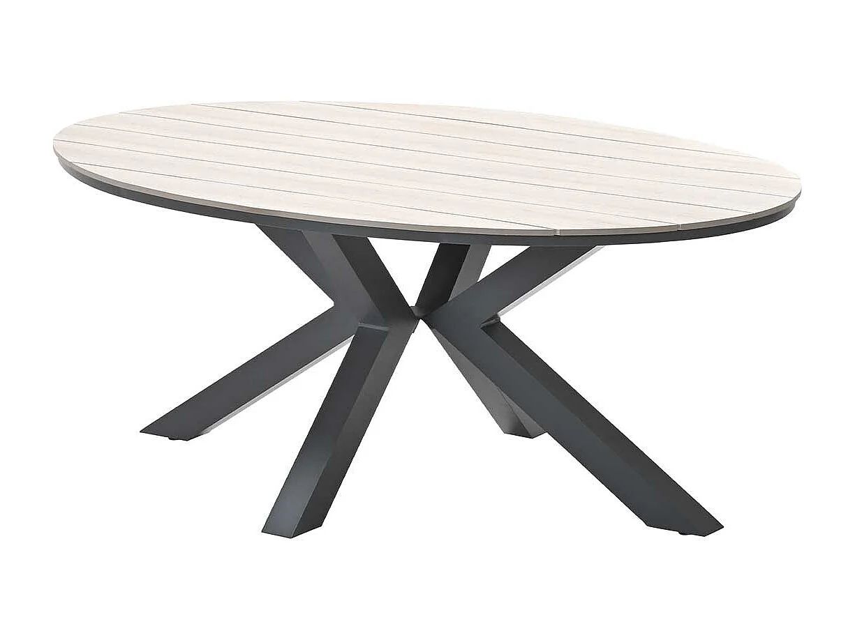 Table de jardin ovale Garden Impressions Tulli gris foncé 220x115 cm