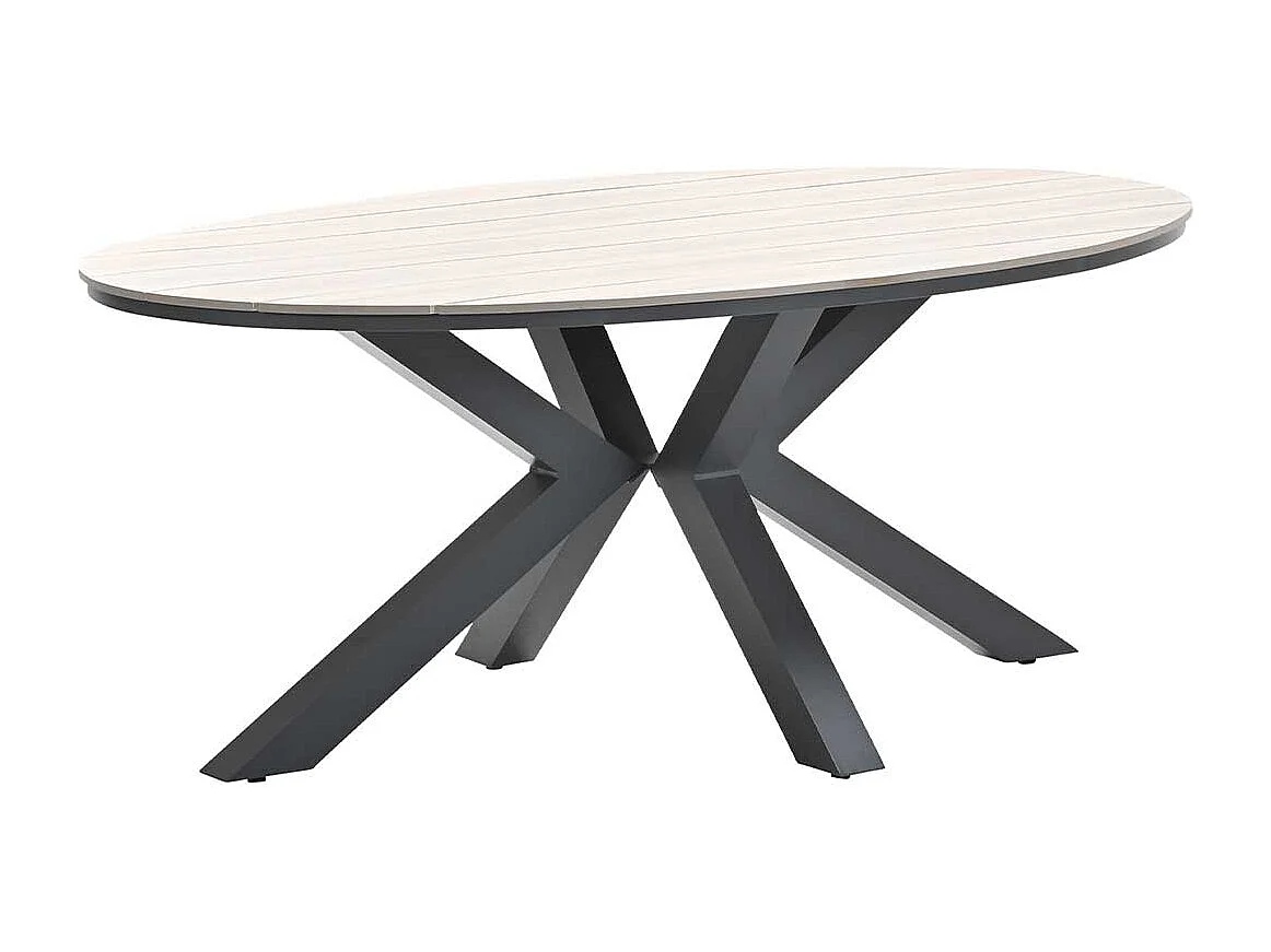 Table de jardin ovale Garden Impressions Tulli gris foncé 220x115 cm