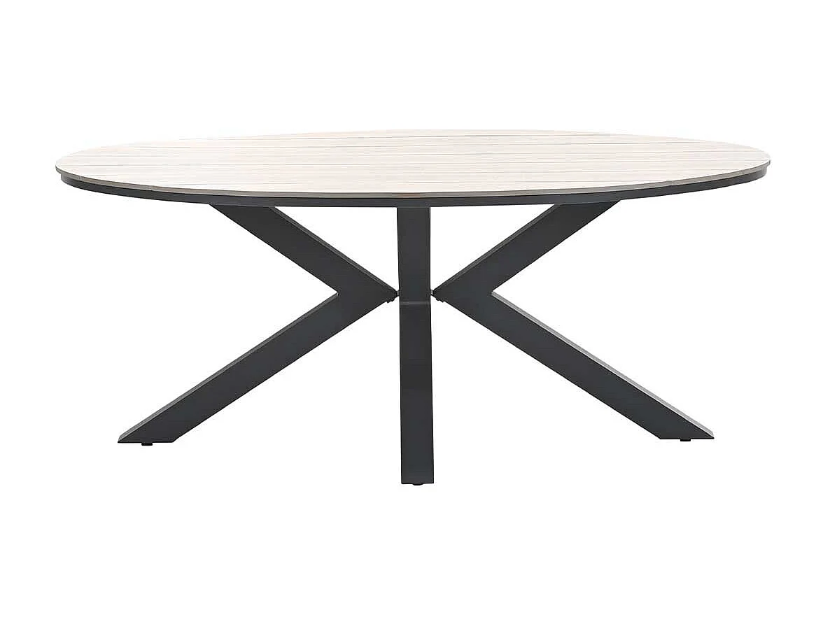 Table de jardin ovale Garden Impressions Tulli gris foncé 220x115 cm