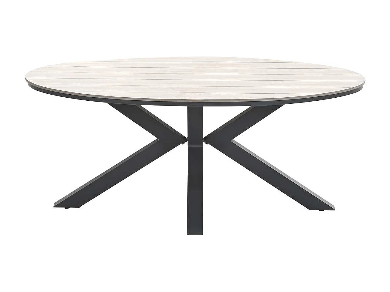Table de jardin ovale Garden Impressions Tulli gris foncé 220x115 cm