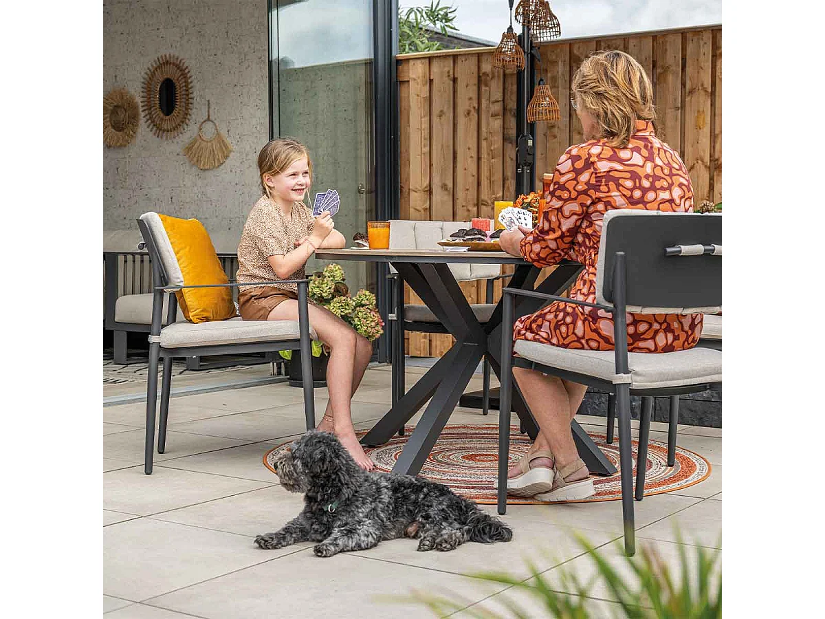 Table de jardin Garden Impressions Tulli brun clair Ø122 cm