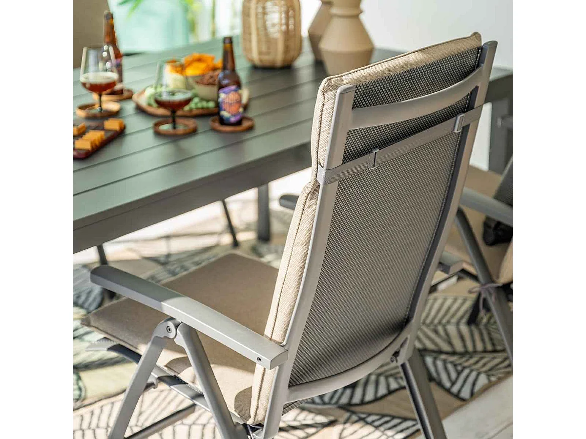 Garden Impressions Adana table de jardin 180x100 - gris foncé