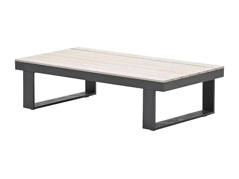 Table de salon Garden Impressions Gabon - gris foncé 130 x 70 cm