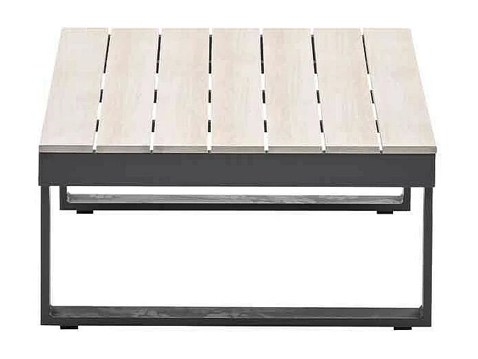 Table de salon Garden Impressions Gabon - gris foncé 130 x 70 cm