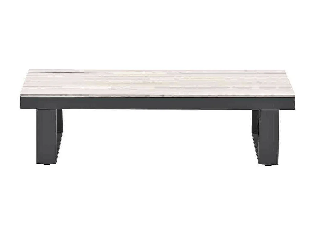 Table de salon Garden Impressions Gabon - gris foncé 130 x 70 cm