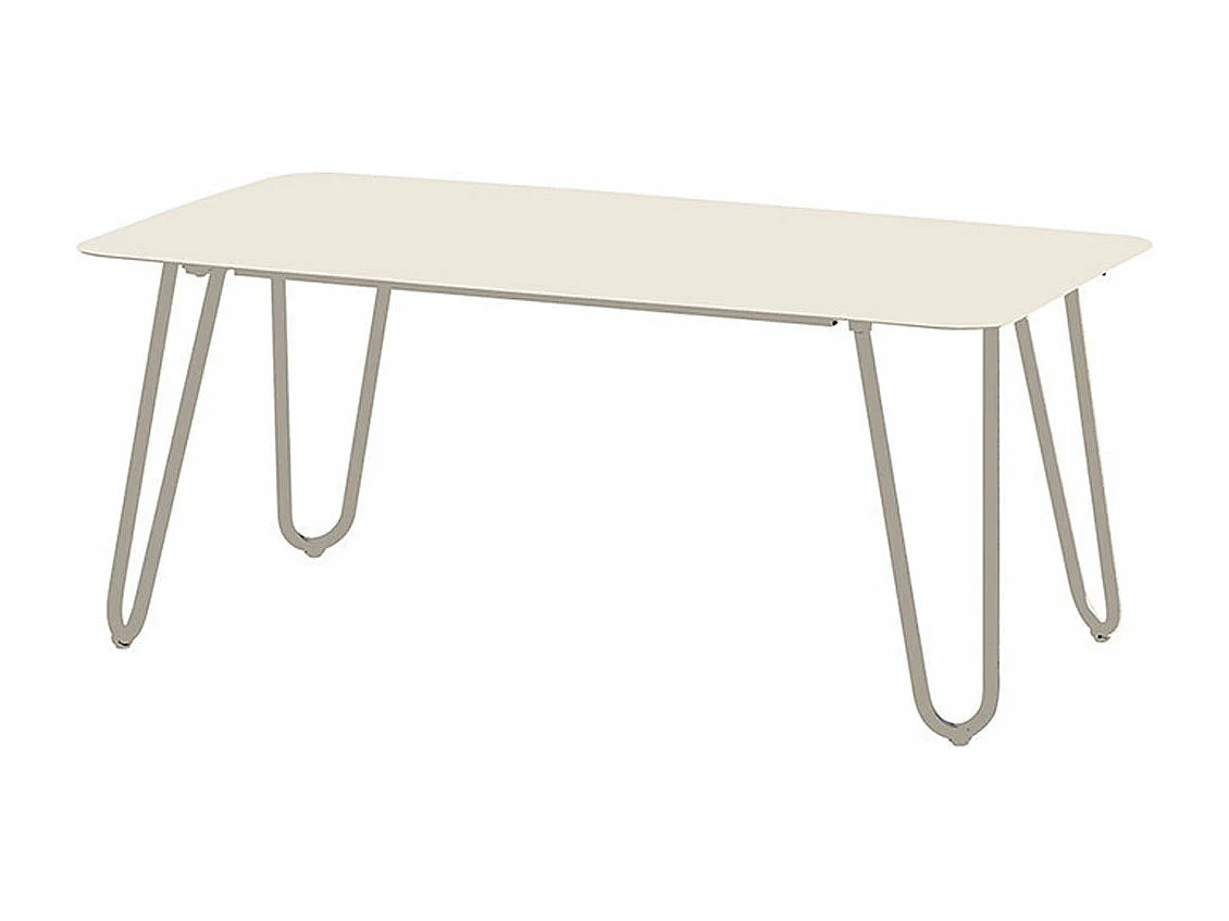 Table de salon de jardin 4 Seasons Cool blanc 110x59x45 cm